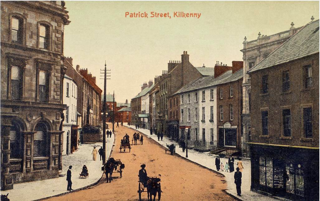Historic photograph of Patrick Street, Kilkenny around 1900