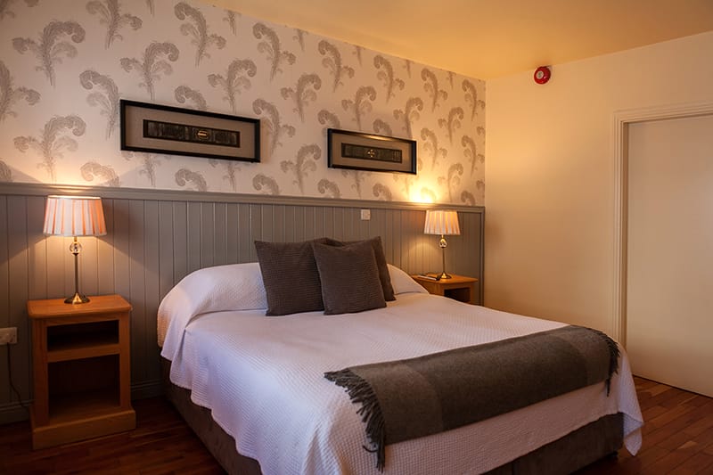 Double room with slate grey furnishings