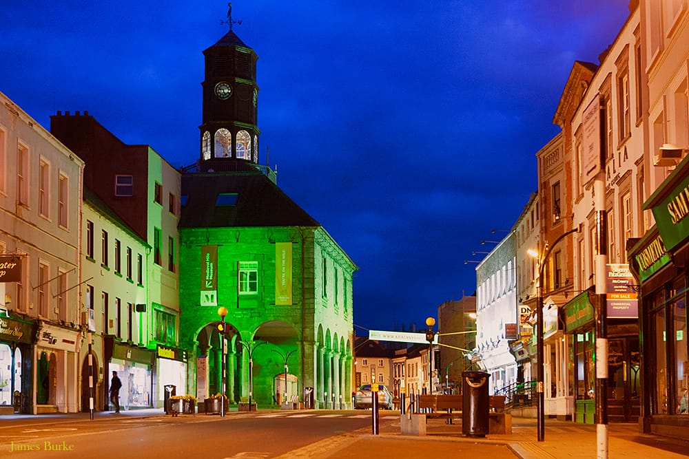 The Tholsel lit up for St Patrick's Day